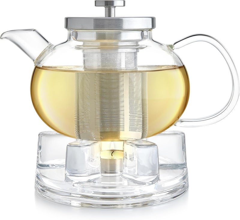 Teabloom Petals Tea Warmer – Elegant Glass Teapot Warmer with Tealight Candle | Universal Fit for Most Teapots | Durable Soda-Lime Glass Design - Image 2